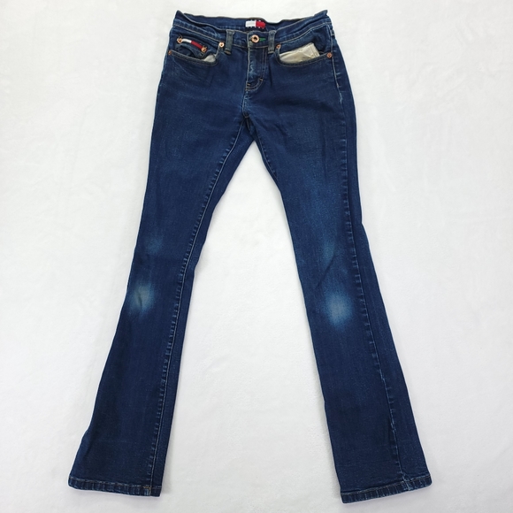 Tommy Jeans Womens Size 1 Dark wash Straight Leg 5 Pocket - Picture 1 of 6